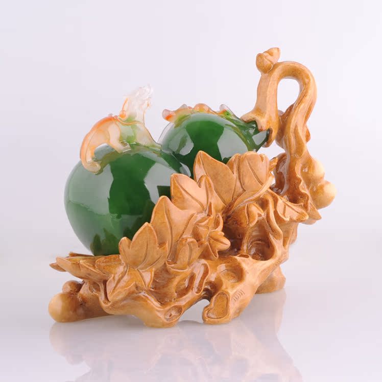 厂家直销吉祥福禄貔貅葫芦摆件 创意家居摆件 仿玉工艺品礼品