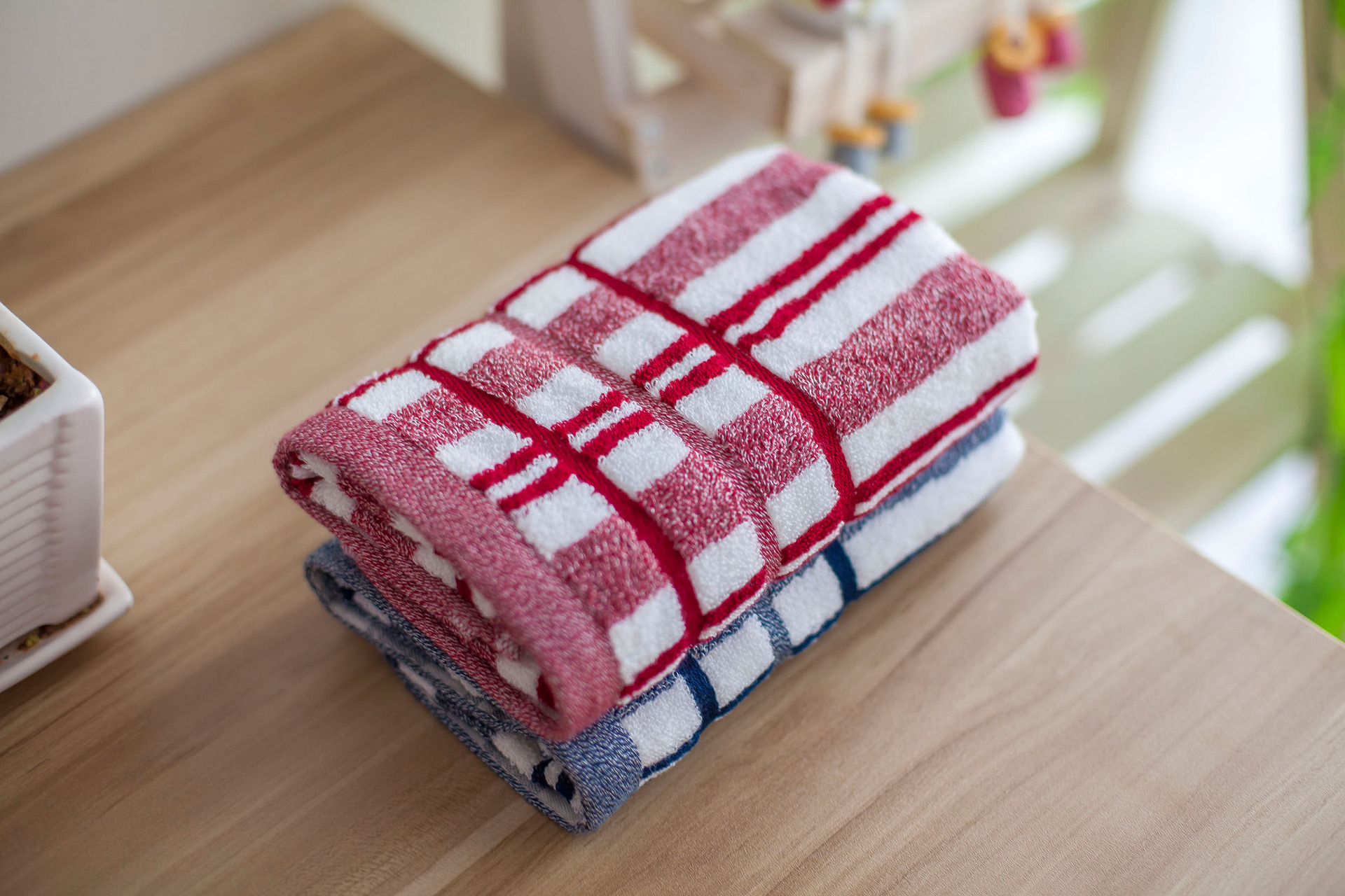 义乌毛巾厂家直销方格竹纤维毛巾超市劳保家居批发/定制logo现货