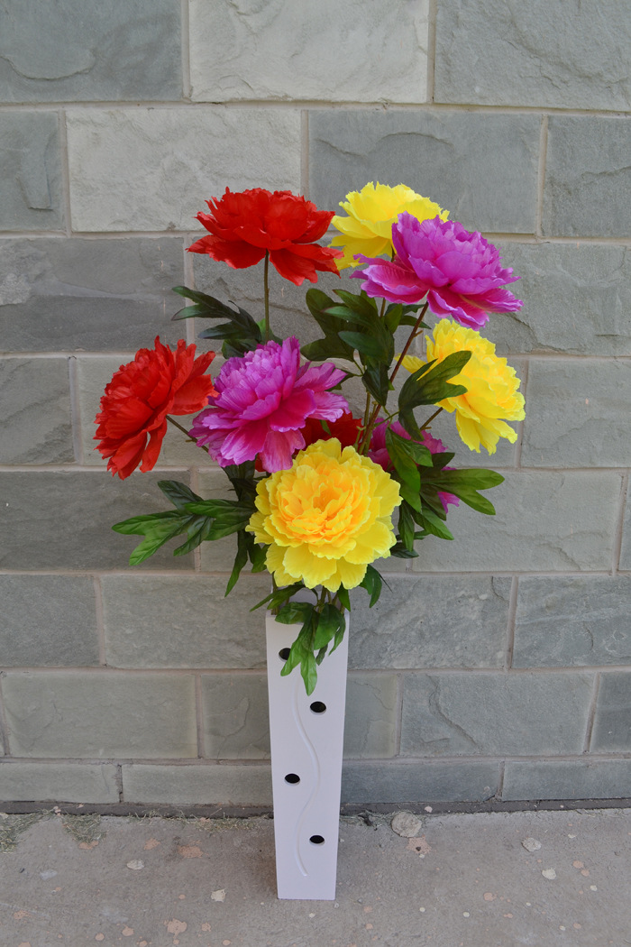 落地仿真牡丹花 仿真绢花 花束 厂家直销 批发