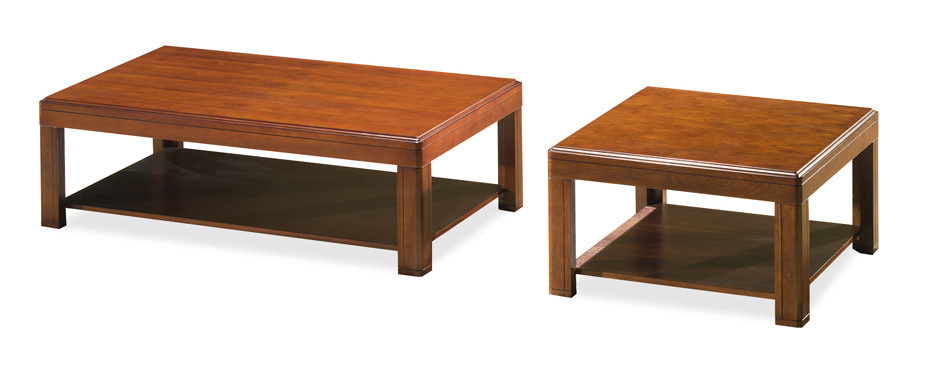 办公家具厂直销木皮长茶几 办公室茶几双层