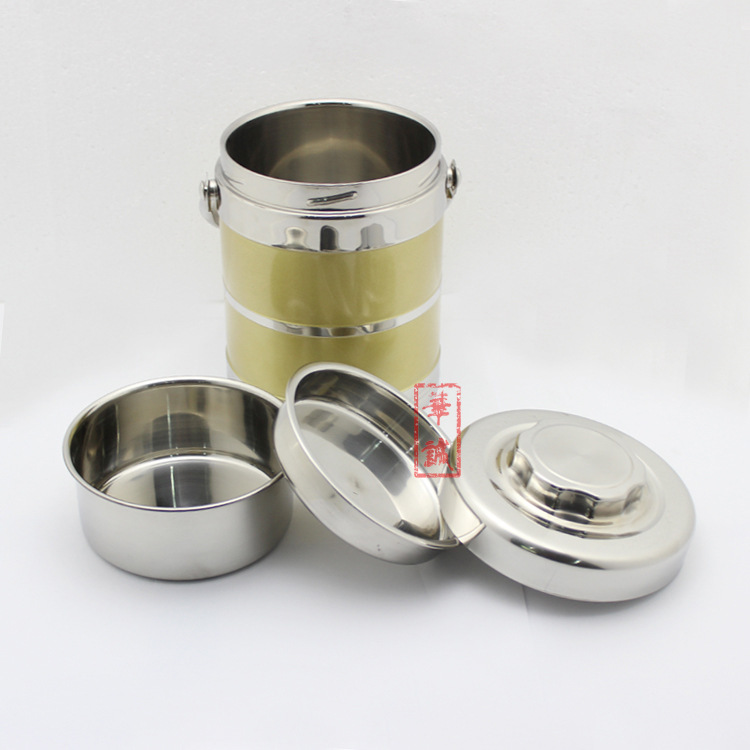 华诚不锈钢供应不锈钢提锅直型真空保温炫彩双层保温提锅可印logo