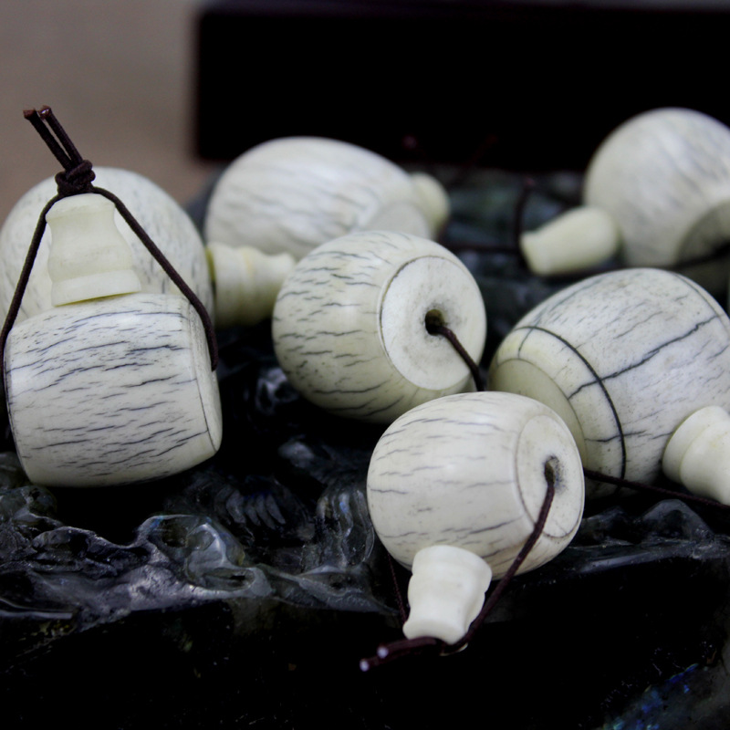 【新品快订】鼓珠三通佛头 天然野生骆驼骨头三通佛头