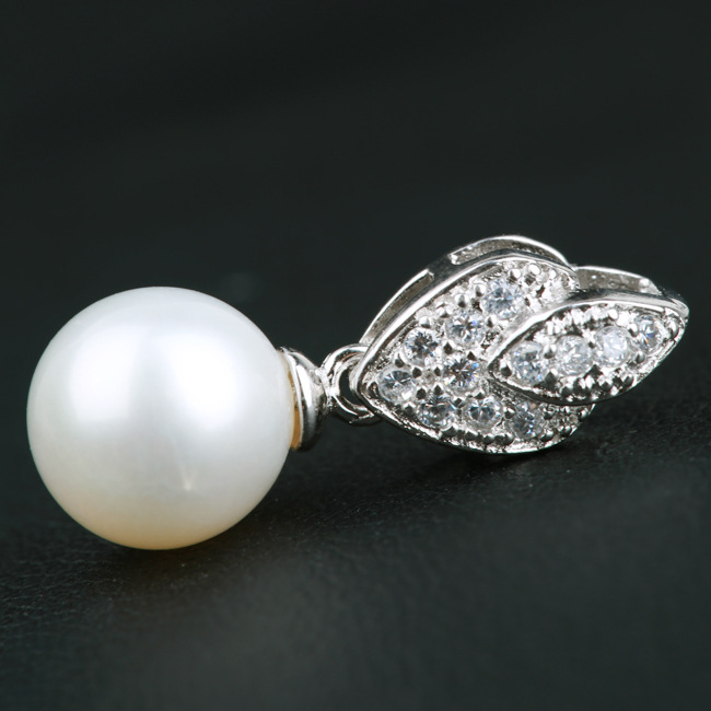 【出口余量 多种精美天然珍珠正圆龙眼珠925银小巧锁骨链 饰品批发】