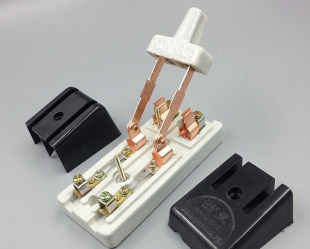 hk210/2闸刀开关 低压负荷开关陶瓷家用 单相老式开关100*55mm