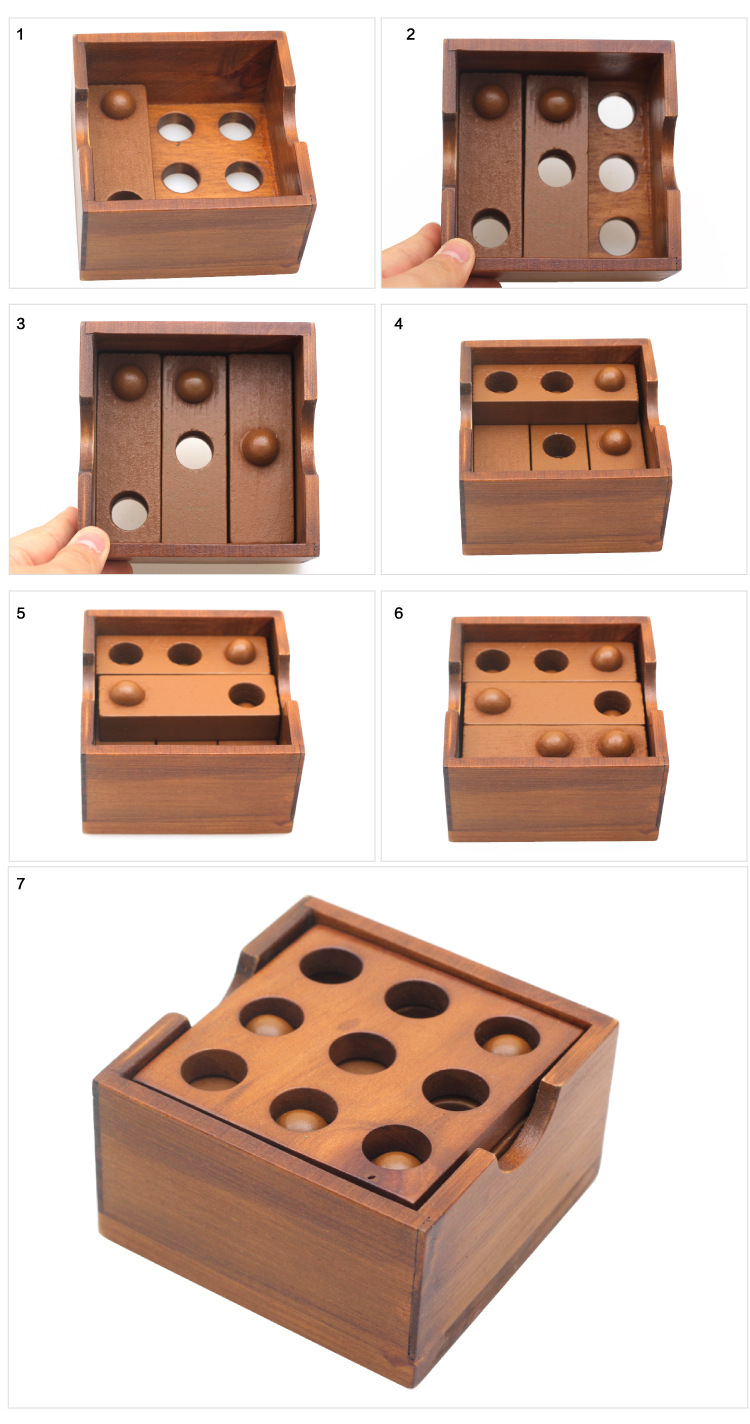 厂家直销儿童早教益智积木配对九孔珍珑盒木制玩具批发