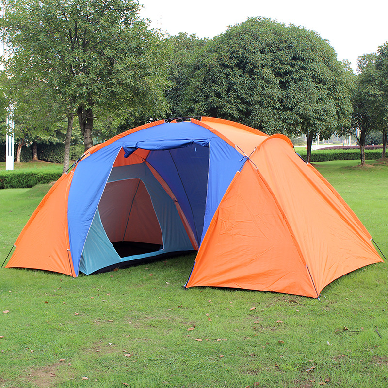 海风亚翼户外帐篷 二室一厅多人双层防暴雨野营 户外折叠野营帐篷