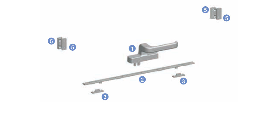 工程首选坚朗mq200系列幕墙上悬窗成套窗五金配件原装正品