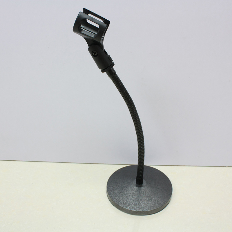 全金属台式桌面软管可弯曲麦克风架电脑k歌托架有线无线通用麦架