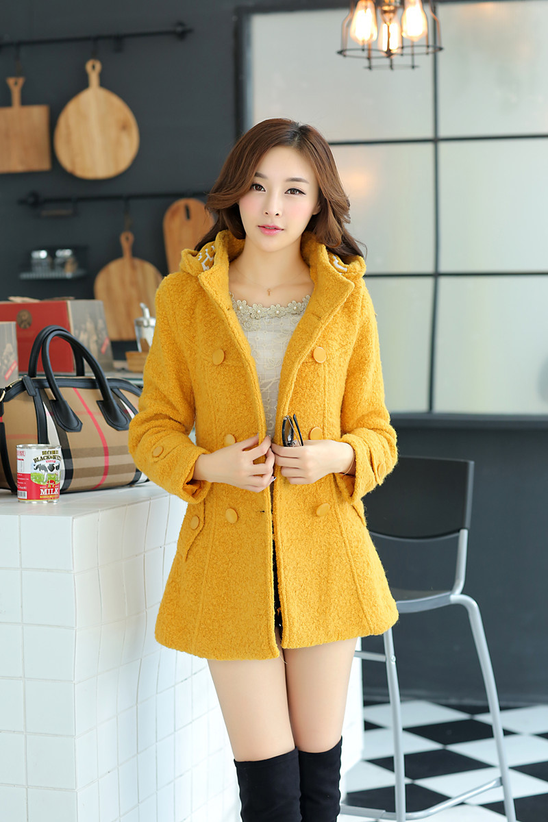 批发韩国冬装新款毛呢外套羊毛女式妮子冬季呢子 风衣 大衣 女装图片,