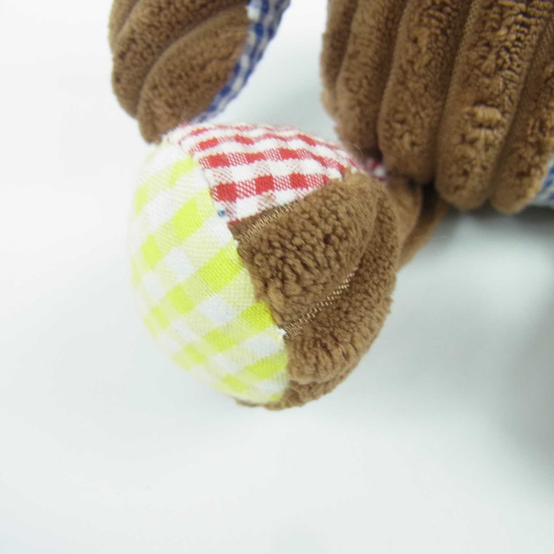 布制撞色小泰迪熊玩具公仔 2015款新品上市 布料玩具狗狗定制加工