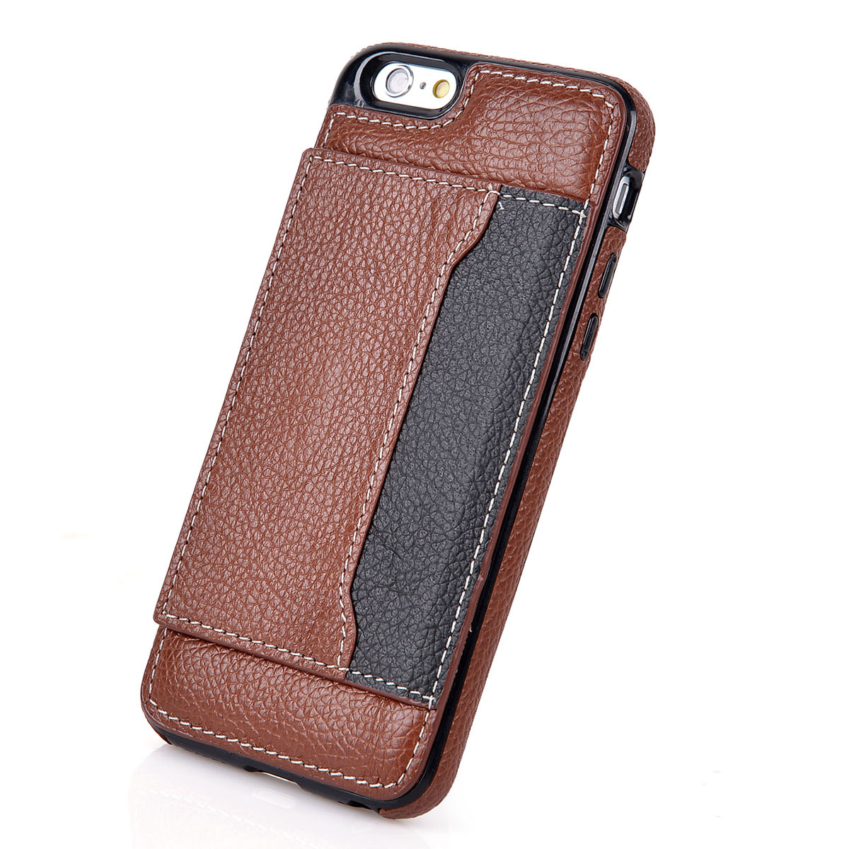 厂家批发 iphone6手机壳手机保护套 真皮手机皮套 手机支架皮套