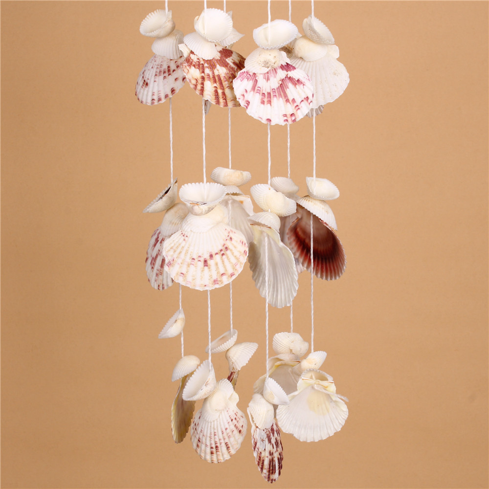 景区旅游纪念品天然海螺贝壳风铃 田园风格贝壳风铃家居装饰