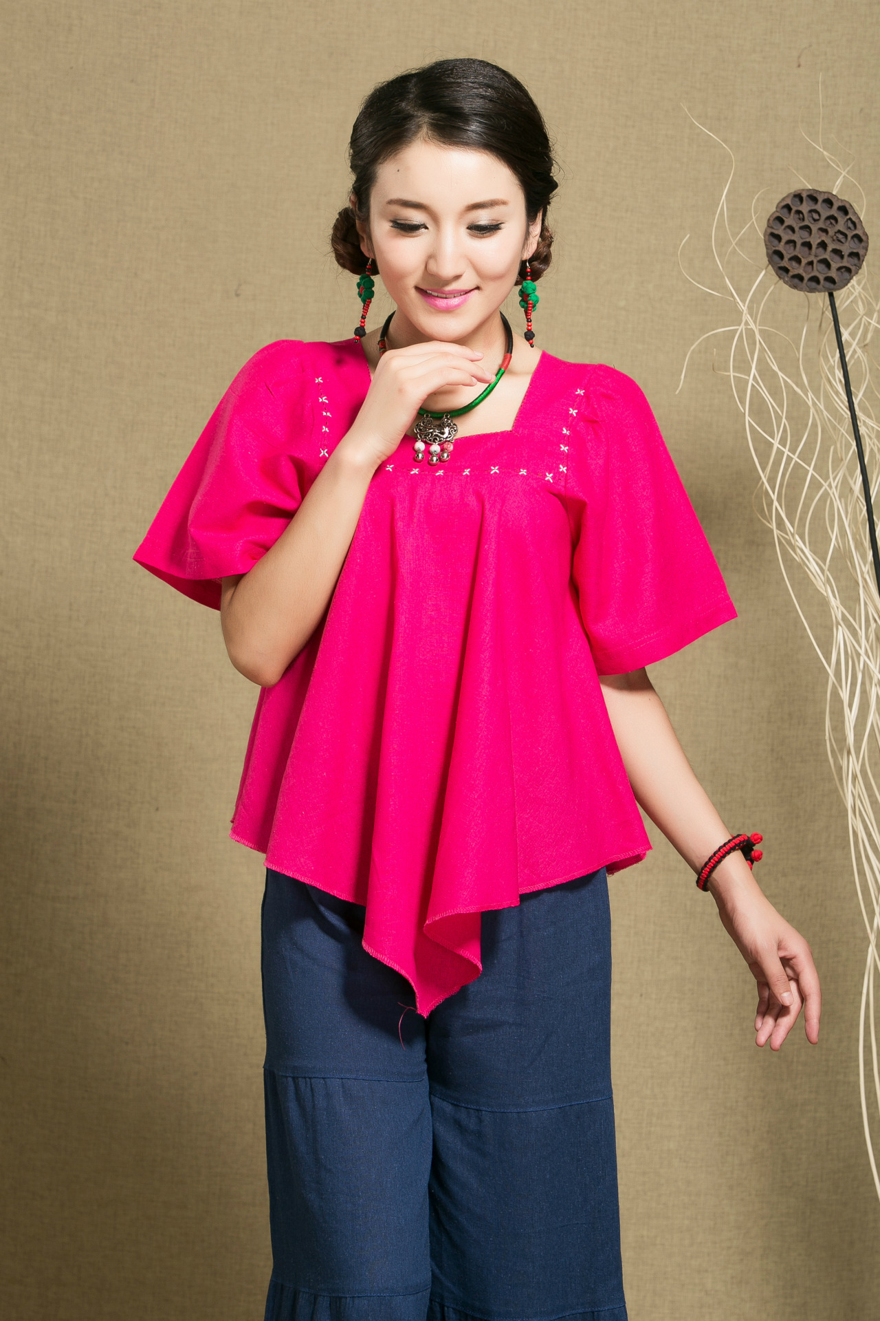 锦铭绣坊民族风改良手工刺子衣