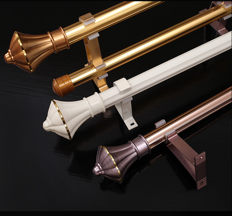 铝合金窗帘轨道配件 罗马杆 优质选材窗帘杆 可定制厂家直销