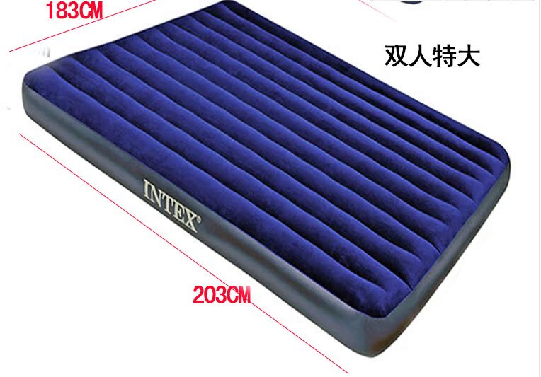 intex气垫床 单人充气床垫 加厚加大户外豪华植绒气垫床68755
