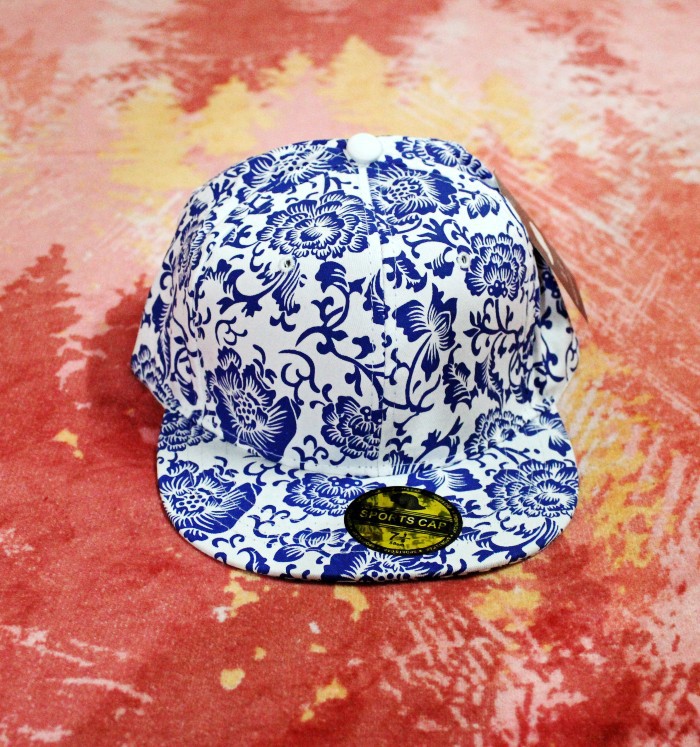 厂家直销青花瓷平沿帽情侣帽2015新款 棒球帽男女街舞表演嘻哈帽