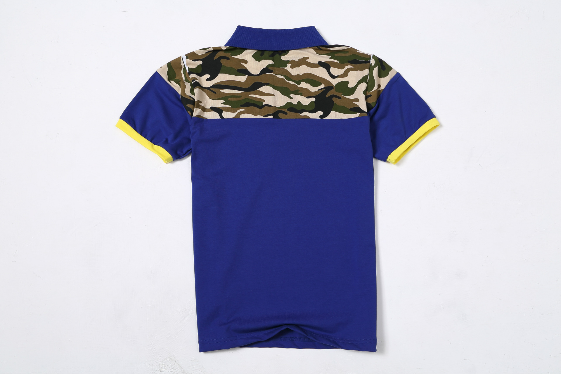 2015新款夏款童装订做 迷彩翻领短袖大童t恤衫 韩版休闲男童t恤