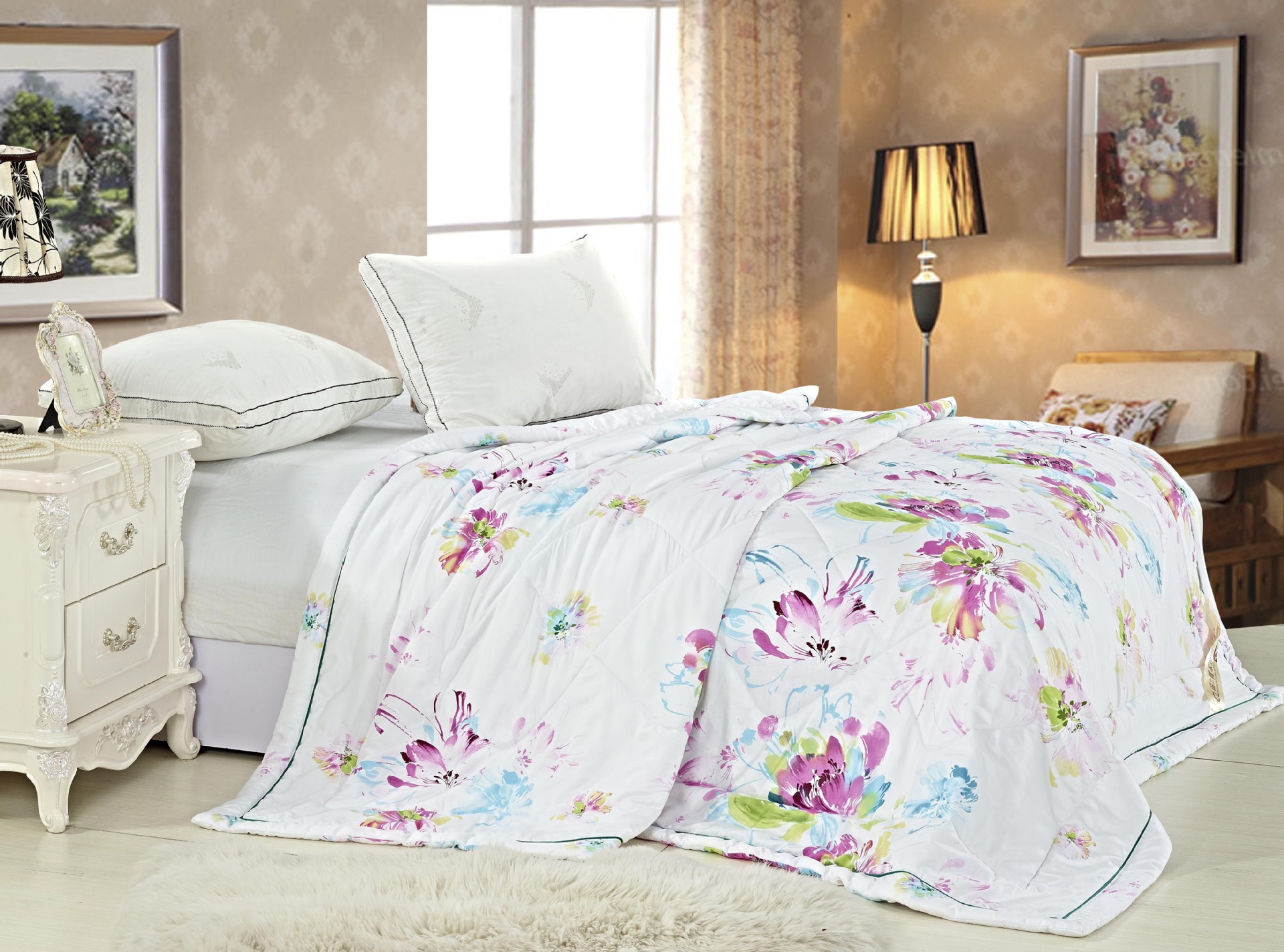 夏凉被 厂家直销 高档超柔 羽丝棉 活性印花