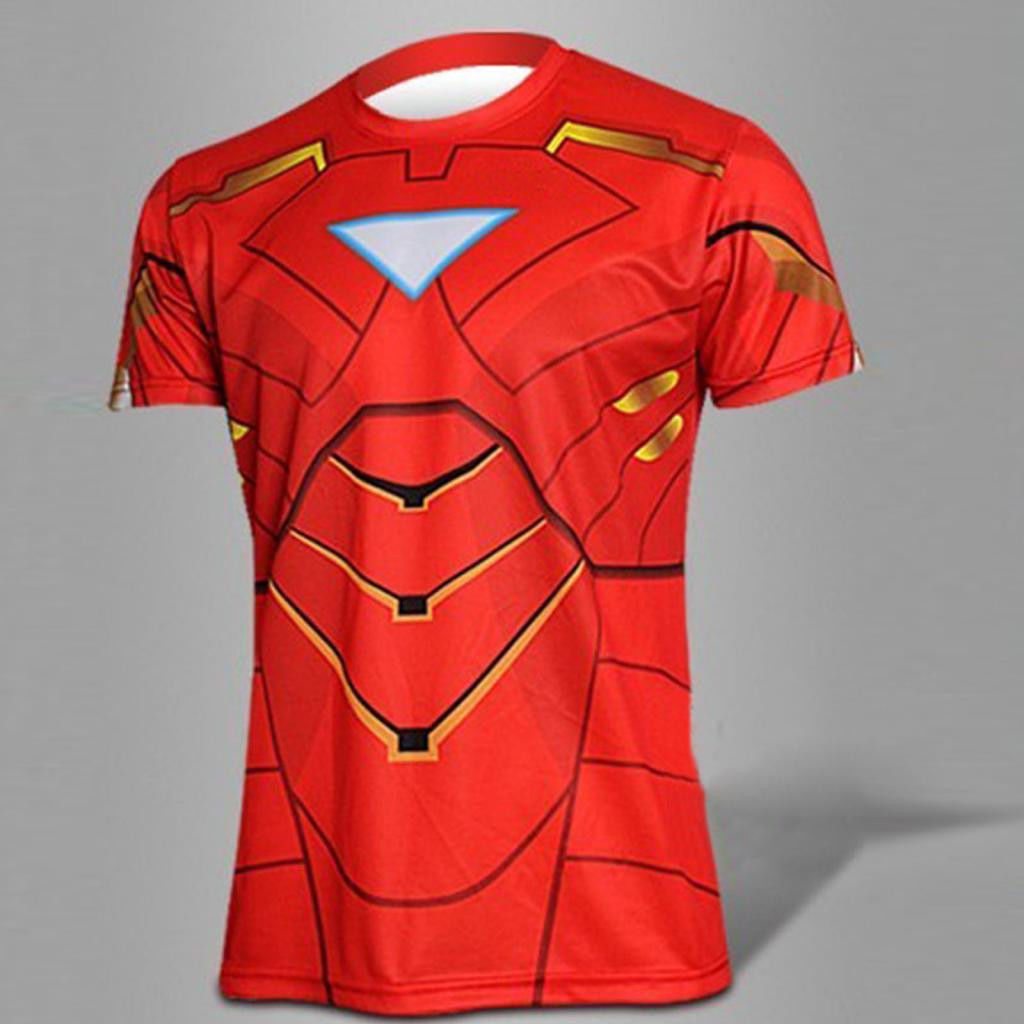 钢铁侠 超级英雄 新款 t恤 男女款 流行 排汗速干 厂家批发 韩版