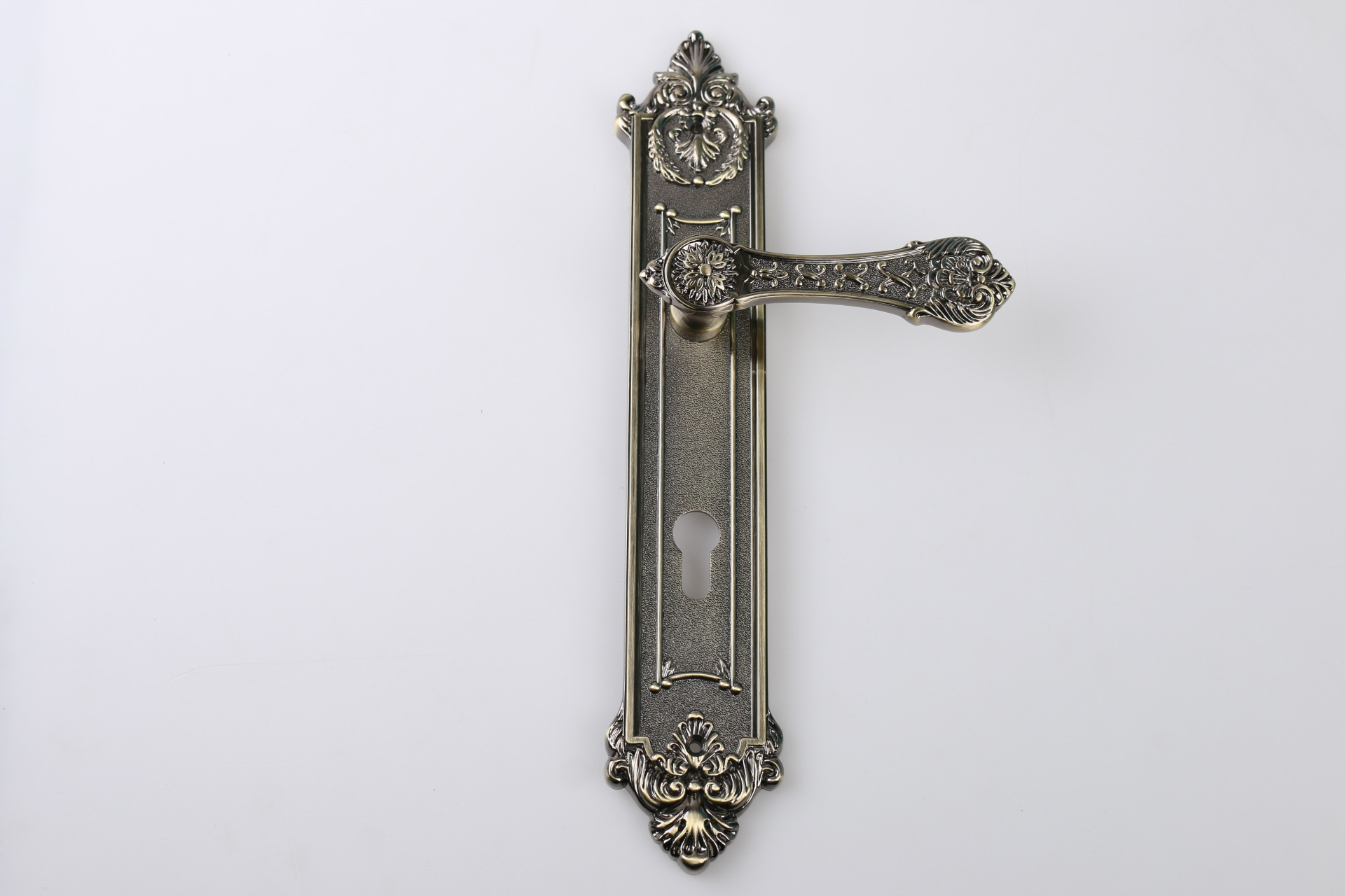 马牌 经典锌合金门锁别墅大门锁 青古铜雕花豪华欧式大门锁