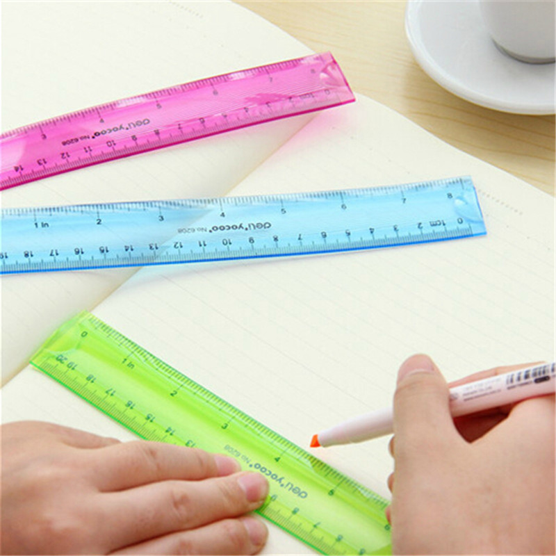 得力6208彩色学生可爱创意直尺软尺可弯曲20cm直尺通用尺子