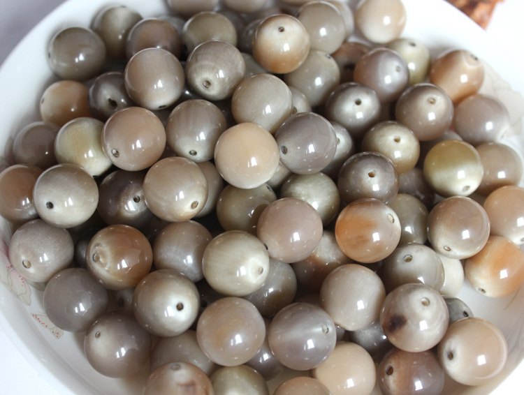 广西南宁稀有正宗精工白水牛角散珠圆珠念珠子手串手链 6/8/18/20