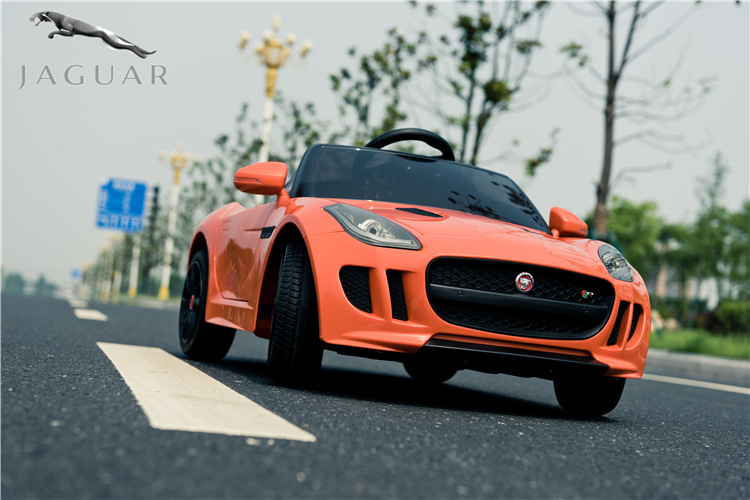 栋马新款捷豹 儿童电动车遥控四轮双驱避震可坐童车汽车宝宝跑车