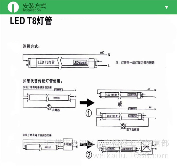 三雄极光led灯管t8 led灯管t8灯管60cm 120cm节能灯管t8日光灯