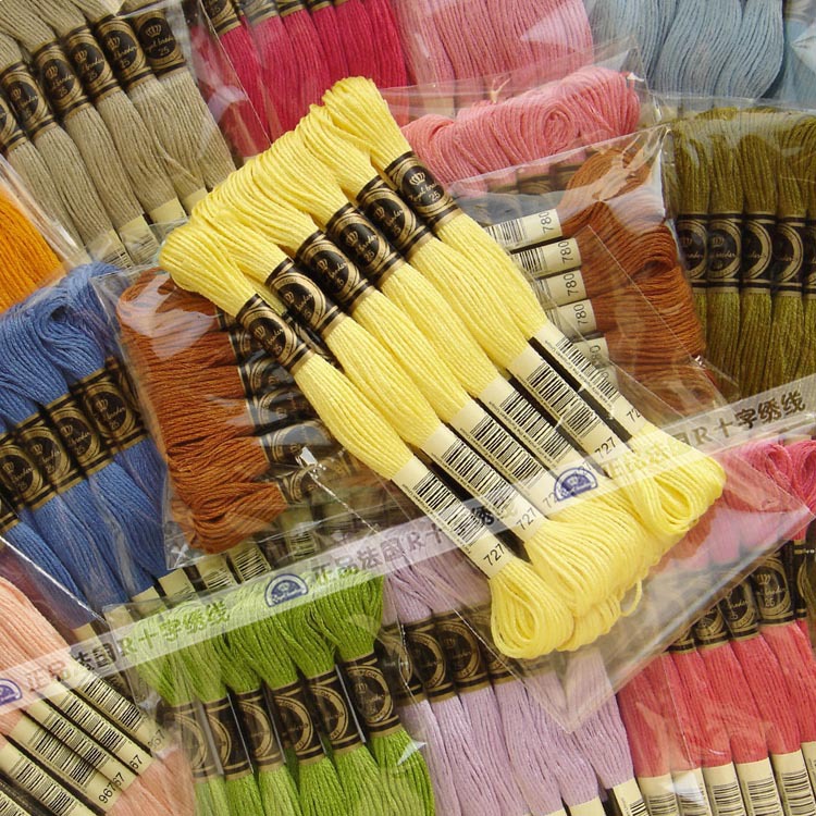 厂家批发 埃及长绒棉绣线 进口r十字绣线 12支 dmc447色