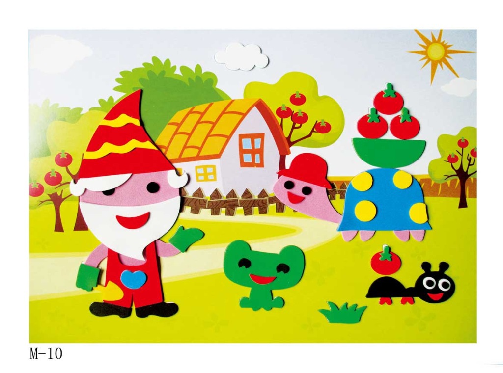 eva3d立体贴画儿童幼儿园手工制作粘贴画 批发海绵层层diy 贴纸画