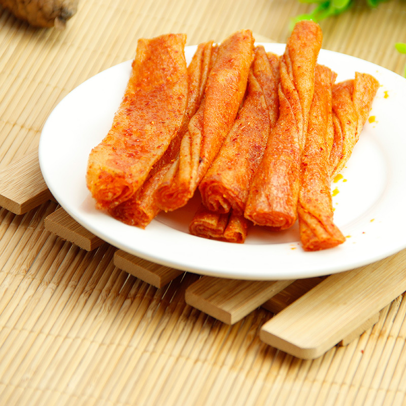 开点味原味豆筋八零后儿时回忆罗氏兄弟麻辣熟食辣条豆筋小吃80包