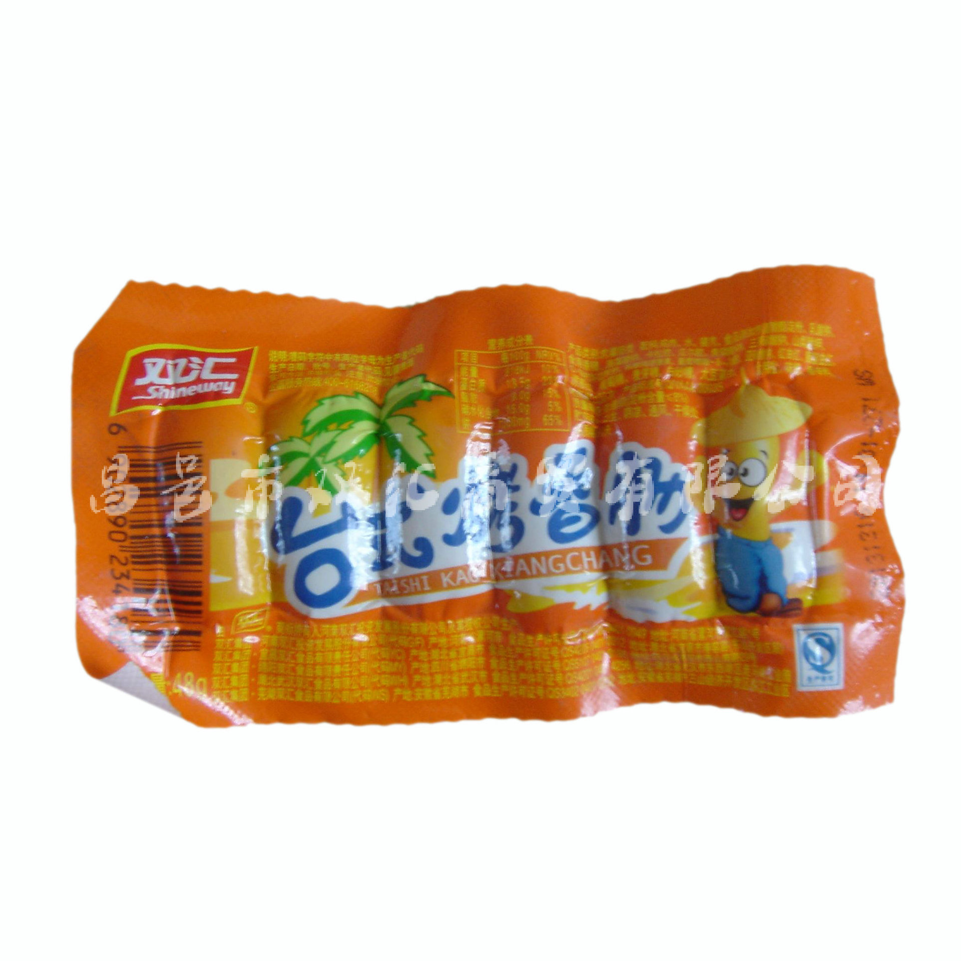 厂家批发香肠零食 供应休闲食品48g台式烤肠 双汇烤肠肉类简加工.
