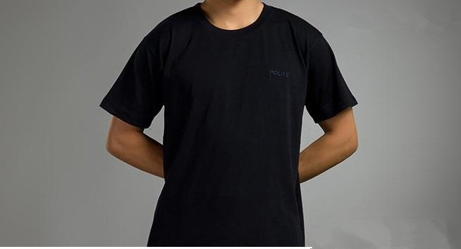 批发police短袖t恤 户外军迷打底衫 高弹莱卡棉短袖针织内衣