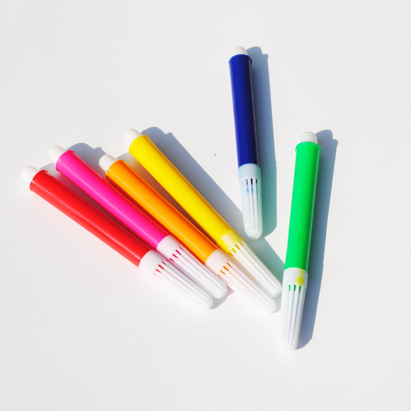 淘气玩家 6支笔水彩画 儿童手绘装饰画教程 笔 颜料 益智绘画玩具图片