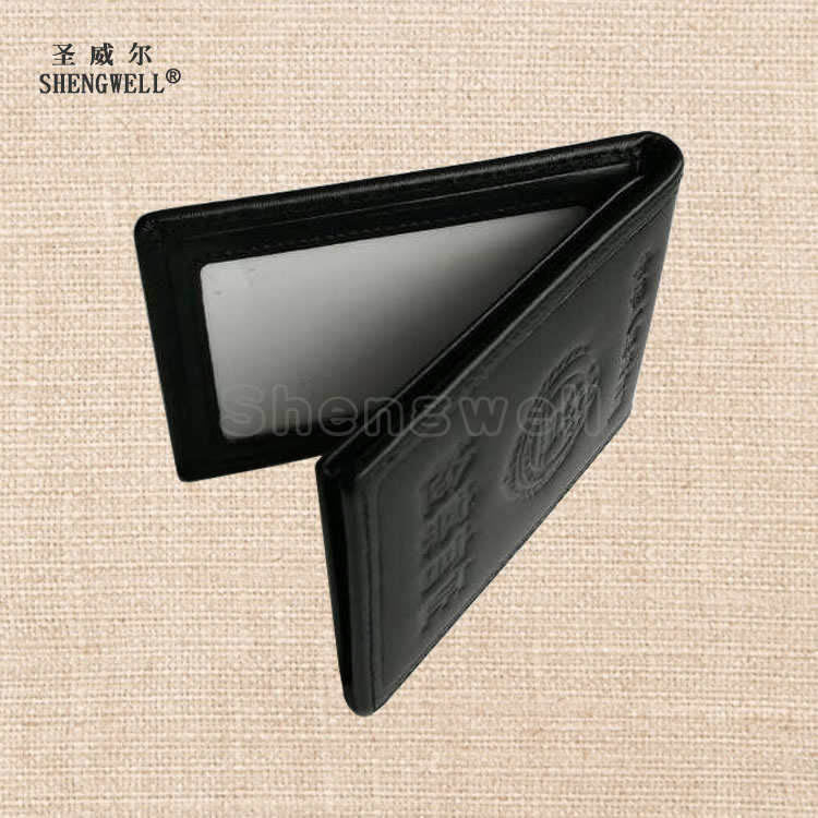 专业定制真皮检察官证皮套上下开竖款活页证件夹国微证件套压logo