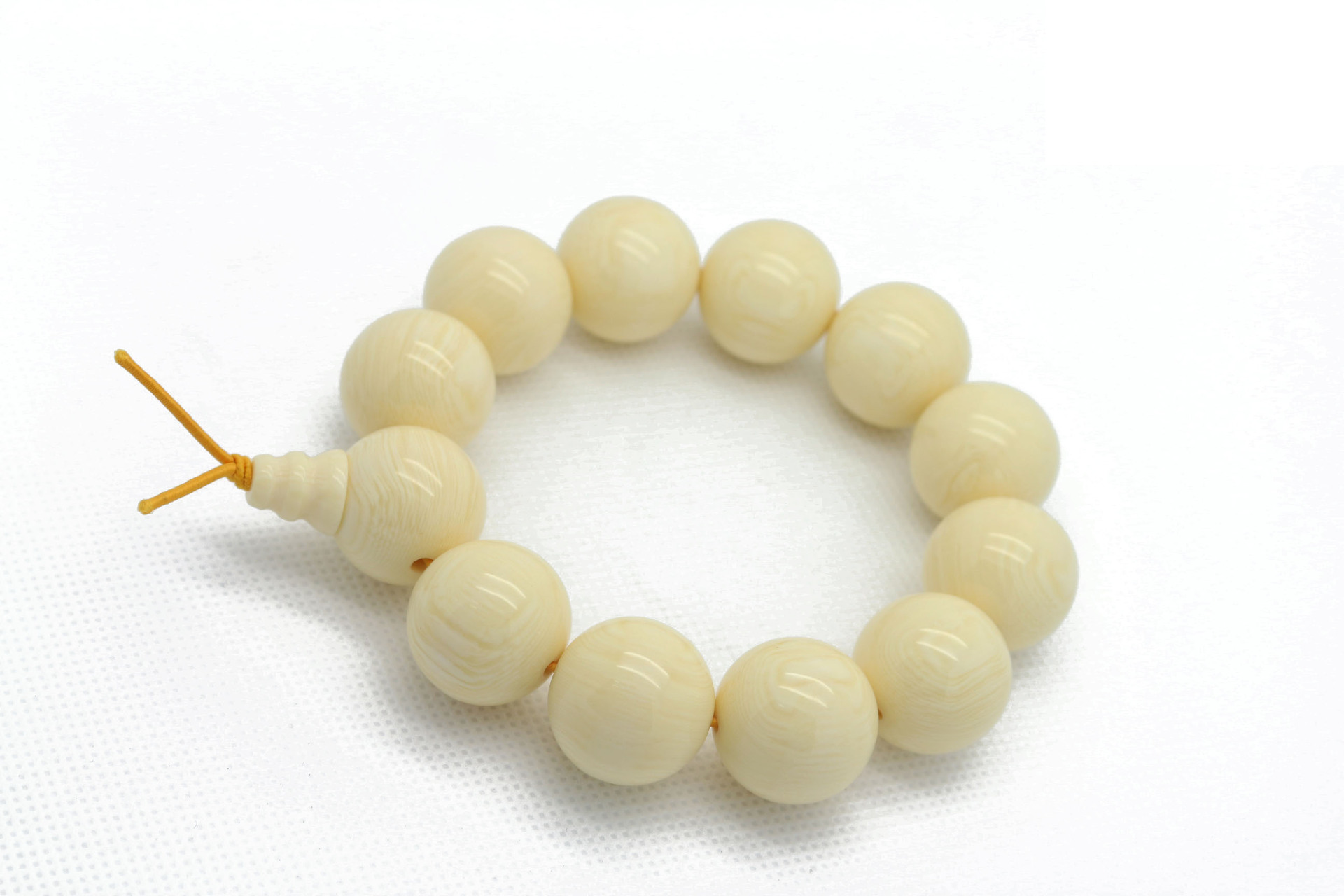 批发精品象牙果仿河马牙佛珠手串 19mm仿象牙男款佛珠手链