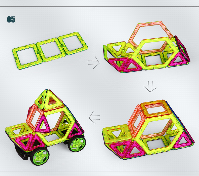厂家直销 儿童益智 磁力片玩具 磁力片玩具批发 198片套装现货