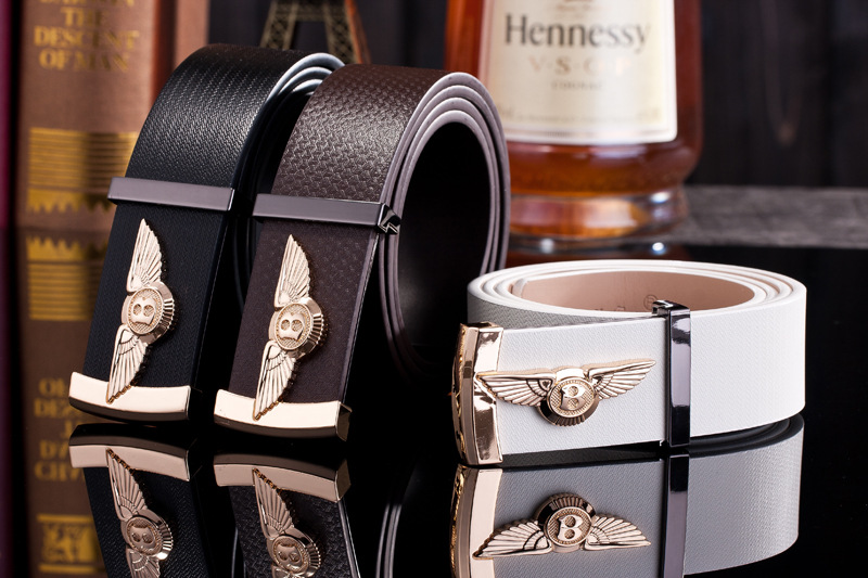 真皮皮带 腰带高档内穿宾利平滑扣男士女士休闲皮带腰带 正品h038