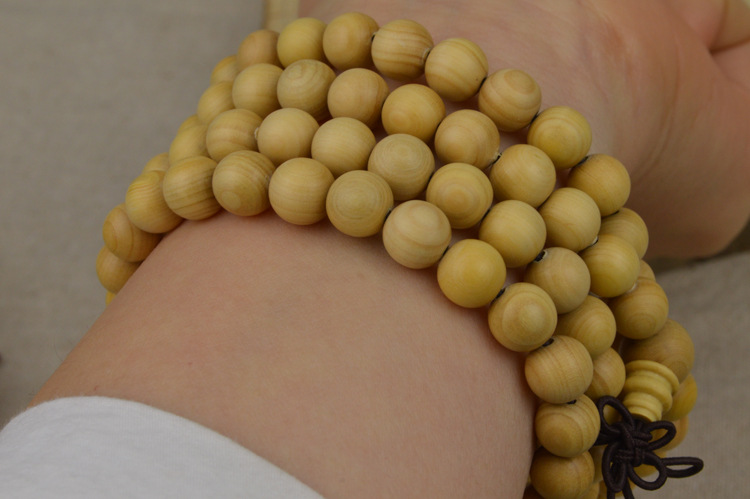 【黄杨木手串批发 108颗佛珠念珠圆珠8/6mm纯手工打磨】福建莆田黄杨
