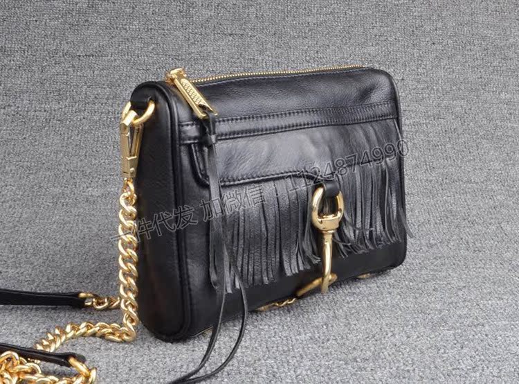 外贸正品意大利进口头层牛皮流苏mac斜跨包 欧洲站欧美大牌女包包