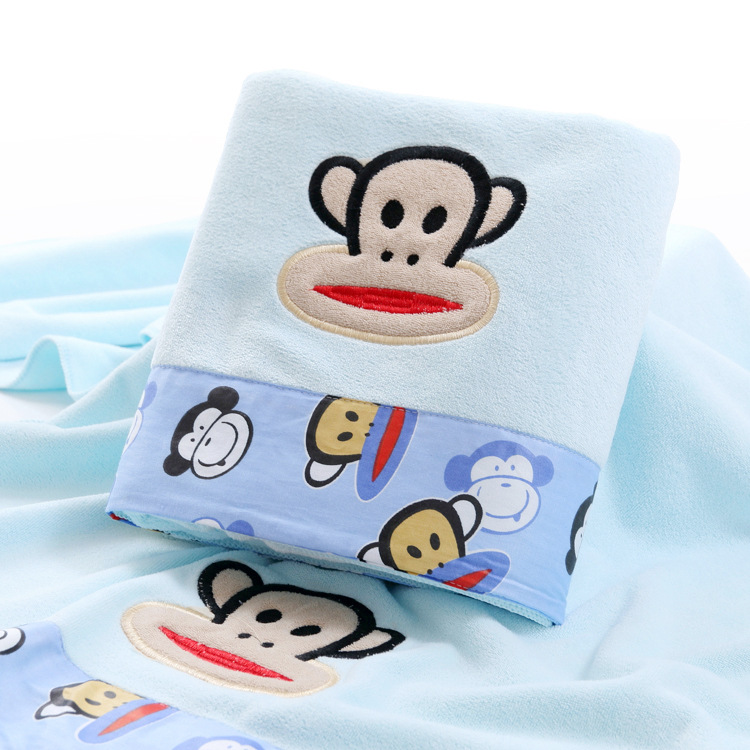 超细纤维卡通浴巾童浴巾宝宝 婴儿新生儿浴巾 不掉毛不掉色超吸水