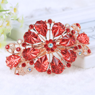 水晶点钻发夹 手工韩版水晶点钻发夹 精美水晶点钻发夹批发