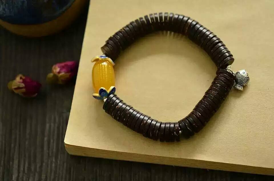 10mm椰壳手串搭配波罗蜜心经