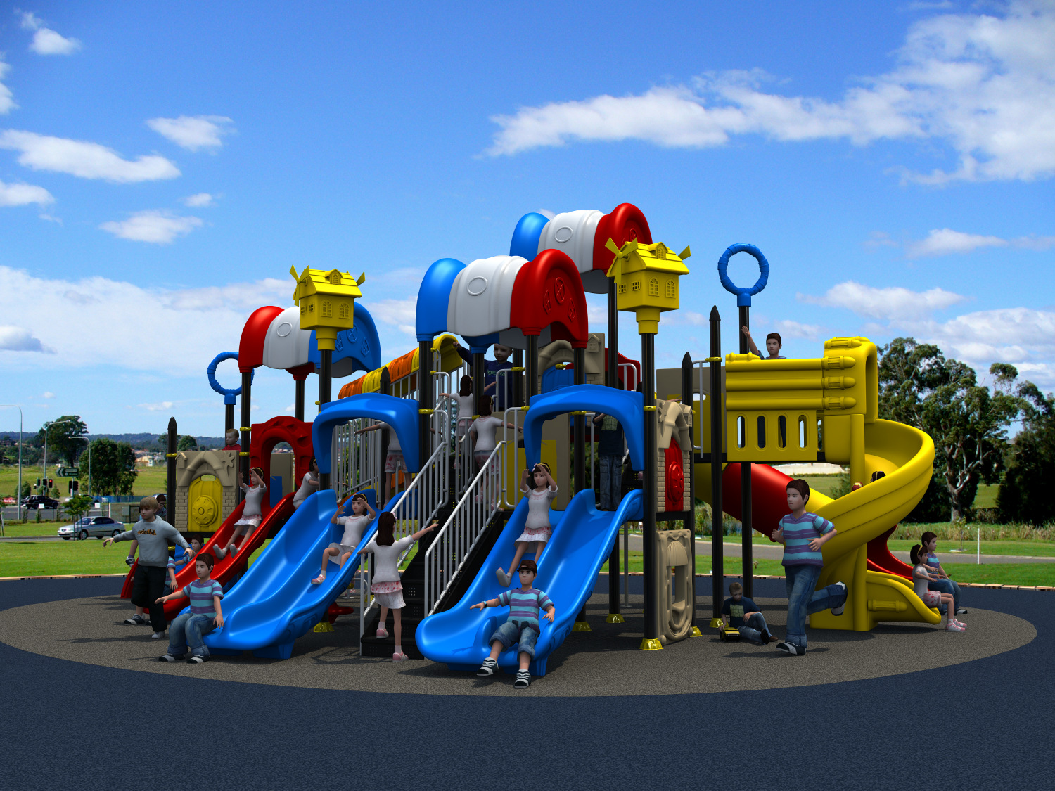 本公司销售特大型百事小屋组合滑梯旋转组合滑梯hd14-033a