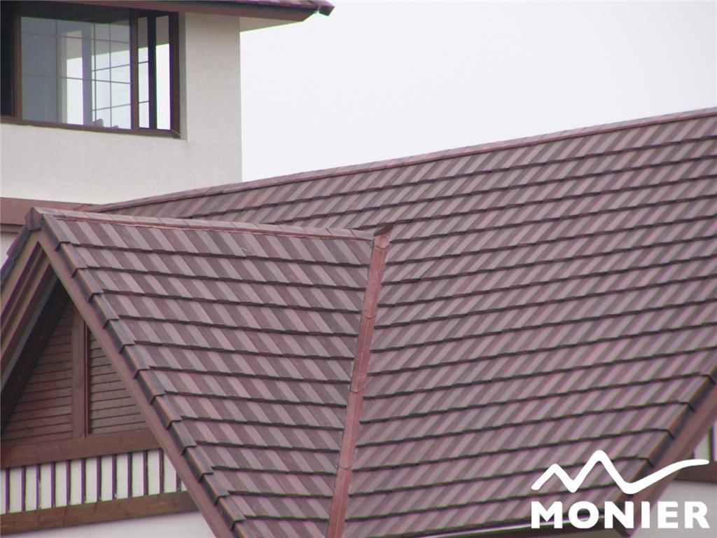 曼宁家英红瓦水泥瓦屋顶别墅瓦片