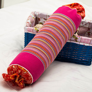 千禧佳缘厂家直销老粗布 荞麦壳糖果枕午睡枕长条枕头低价批发