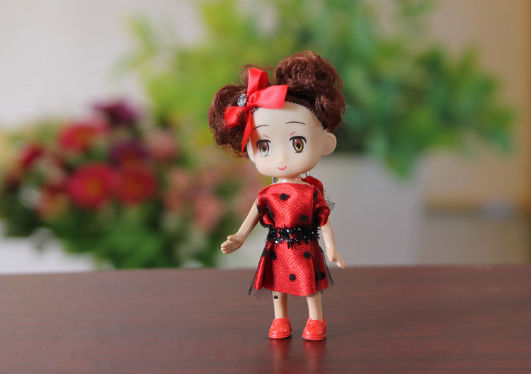 10厘米大红色绮梦娃娃厂家直销加工 儿童玩具奖品公 婚庆娃娃c15