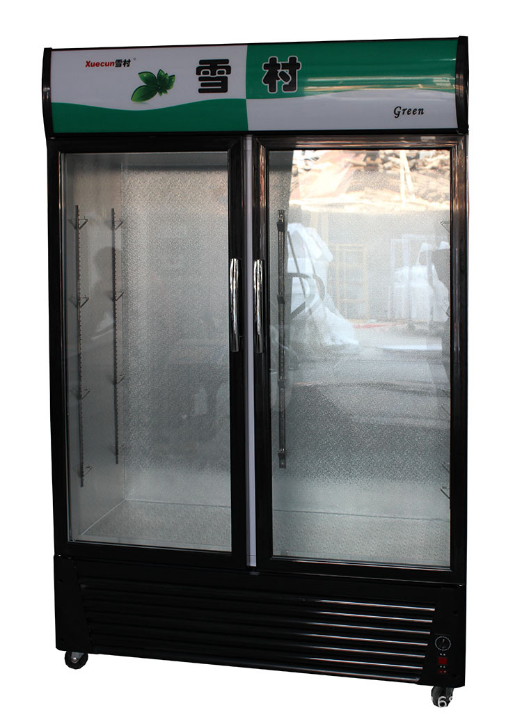 厂家直销 雪村展示柜冷藏双开门1.2米啤酒饮料柜保鲜柜 陈列柜图片_10