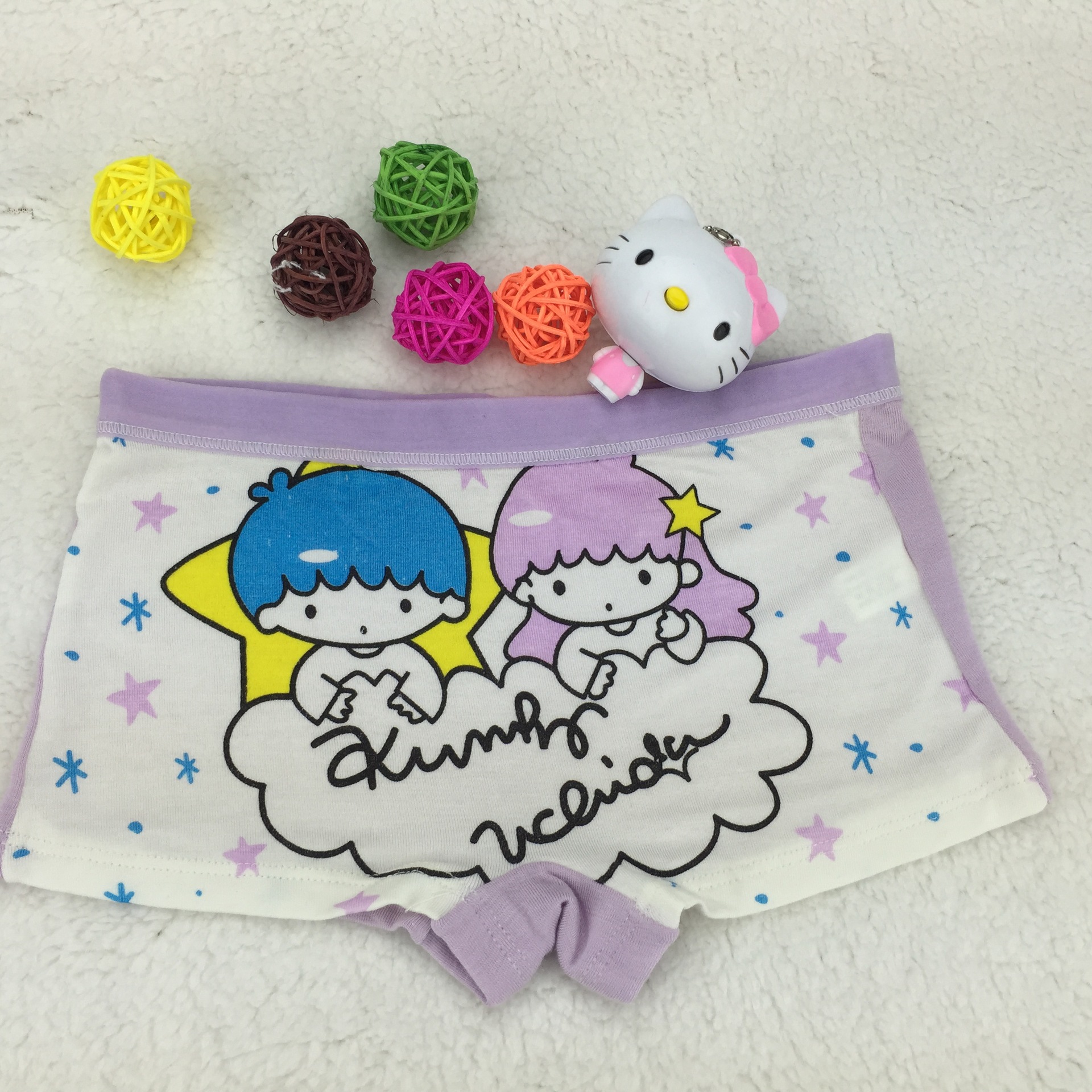 女孩儿童平角内裤批发 莫代尔卡通女童内裤 厂价直销