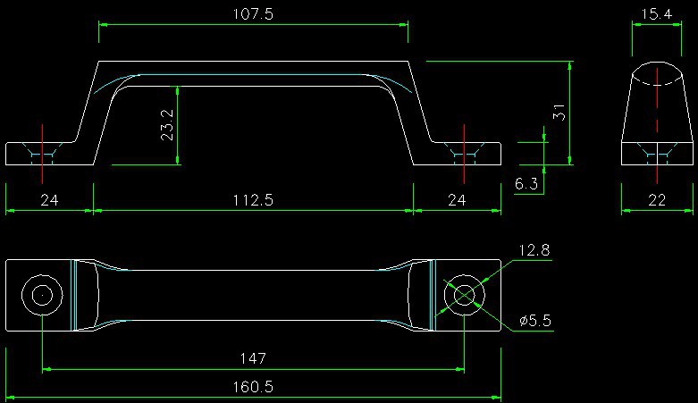 拉手 门把手 不锈钢拉手 柜门拉手 精铸拉手 3wg-1085系列
